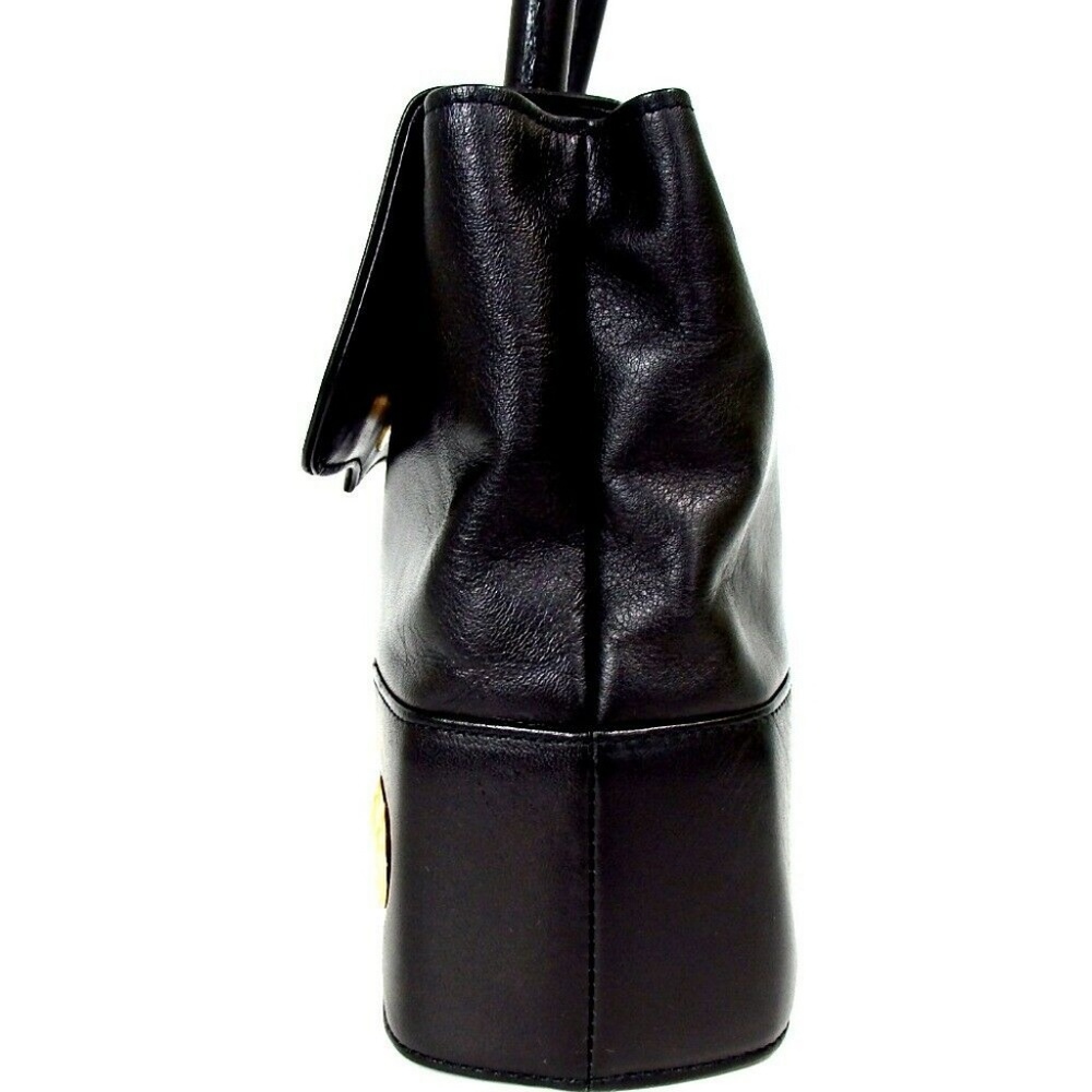 CHARLES JOURDAN Paris Black gold Leather handbag - Picture 4 of 8